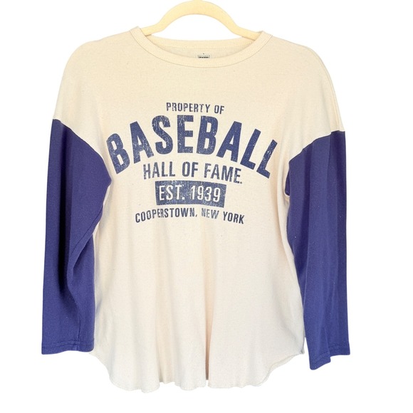 ER Baseball Hall of Fame Cooperstown New York Long Sleeve Top Womens - Picture 1 of 4